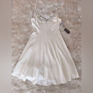 Vera Wang White Jeweled Dress